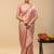 Peach embroidered tissue saree
