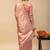 Peach embroidered tissue saree