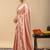 Peach embroidered tissue saree
