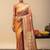 Orange ethnic motifs zari art silk designer saree