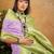 Purple ethnic motifs woven design saree with unstitched blouse