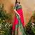 Pink ethnic motifs woven design saree with unstitched blouse