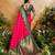 Pink ethnic motifs woven design saree with unstitched blouse