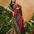 Maroon ethnic motifs woven design saree with unstitched blouse