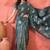 Teal woven design banarasi saree with blouse piece