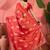 Red woven design banarasi saree with blouse piece