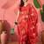Red woven design banarasi saree with blouse piece
