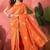 Orange woven design banarasi saree