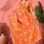 Orange woven design banarasi saree
