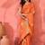 Orange woven design banarasi saree