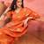Orange woven design banarasi saree