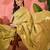 Green woven design banarasi saree with blouse piece
