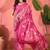 Pink floral woven design zari kanjeevaram saree