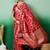 Red zari woven kanjeevaram saree with blouse piece