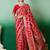 Red zari woven kanjeevaram saree with blouse piece