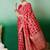 Red zari woven kanjeevaram saree with blouse piece
