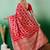 Red zari woven kanjeevaram saree with blouse piece