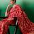 Red zari woven kanjeevaram saree with blouse piece