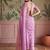 Lavender floral embroidered tissue designer saree