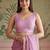 Lavender floral embroidered tissue designer saree