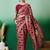 Maroon zari woven kanjeevaram saree with blouse