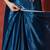 Blue ready to wear satin floral digital printed saree