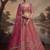 Dark Pink Embroidered Silk Blend Bridal Lehenga Choli Set