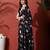 Black ready to wear satin floral digital printed saree