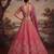 Dark Pink Embroidered Silk Blend Bridal Lehenga Choli Set