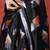 Black ready to wear satin floral digital printed saree