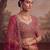 Dark Pink Embroidered Silk Blend Bridal Lehenga Choli Set