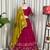 Dark Pink Mirror Work Navratri Lehenga Choli Set