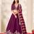 Purple Embroidered Silk Blend Wedding Lehenga Choli Set
