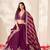 Purple Embroidered Silk Blend Wedding Lehenga Choli Set
