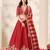 Red Embroidered Silk Blend Bridal Lehenga Choli Set