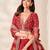 Red Embroidered Silk Blend Bridal Lehenga Choli Set