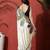 Off white ready to wear satin floral digital printed saree