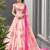 Pink Floral Printed Organza Party Wear Lehenga Choli Set