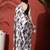 Off white ready to wear satin floral digital printed saree
