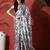 Grey ready to wear satin floral digital printed saree