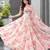 Light Pink Floral Printed Organza Haldi Lehenga Choli Set