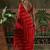 Red laheriya printed georgette ready to wear saree
