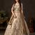 Champagne Zari Embroidered Silk Blend Wedding Lehenga Choli