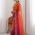 Pink embroidered sarees with unstitched blouse piece