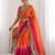 Pink embroidered sarees with unstitched blouse piece