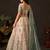 Champagne Teal Zari Embroidered Silk Blend Wedding Lehenga Choli