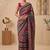 Black women multicolor printed pre draped saree