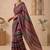 Black women multicolor printed pre draped saree