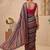 Black women multicolor printed pre draped saree