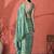 Blue satin checked digital printed saree ready to wear saree